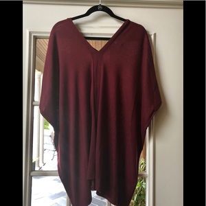 Maroon dolman sleeve tunic top Medium “Brenda’s”